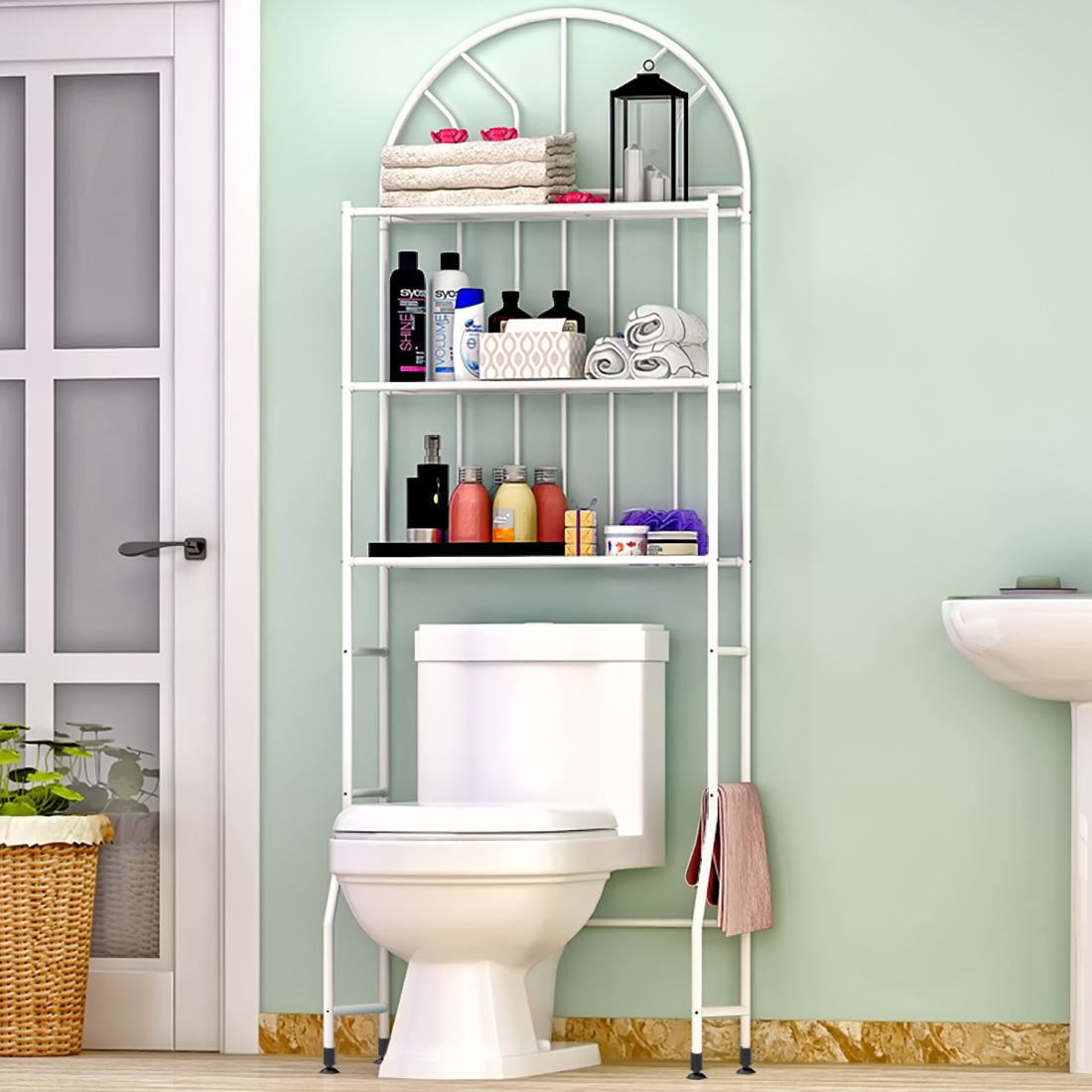 Tech Accessories Organizer - 3 Shelf Bathroom Space Saver,Over The