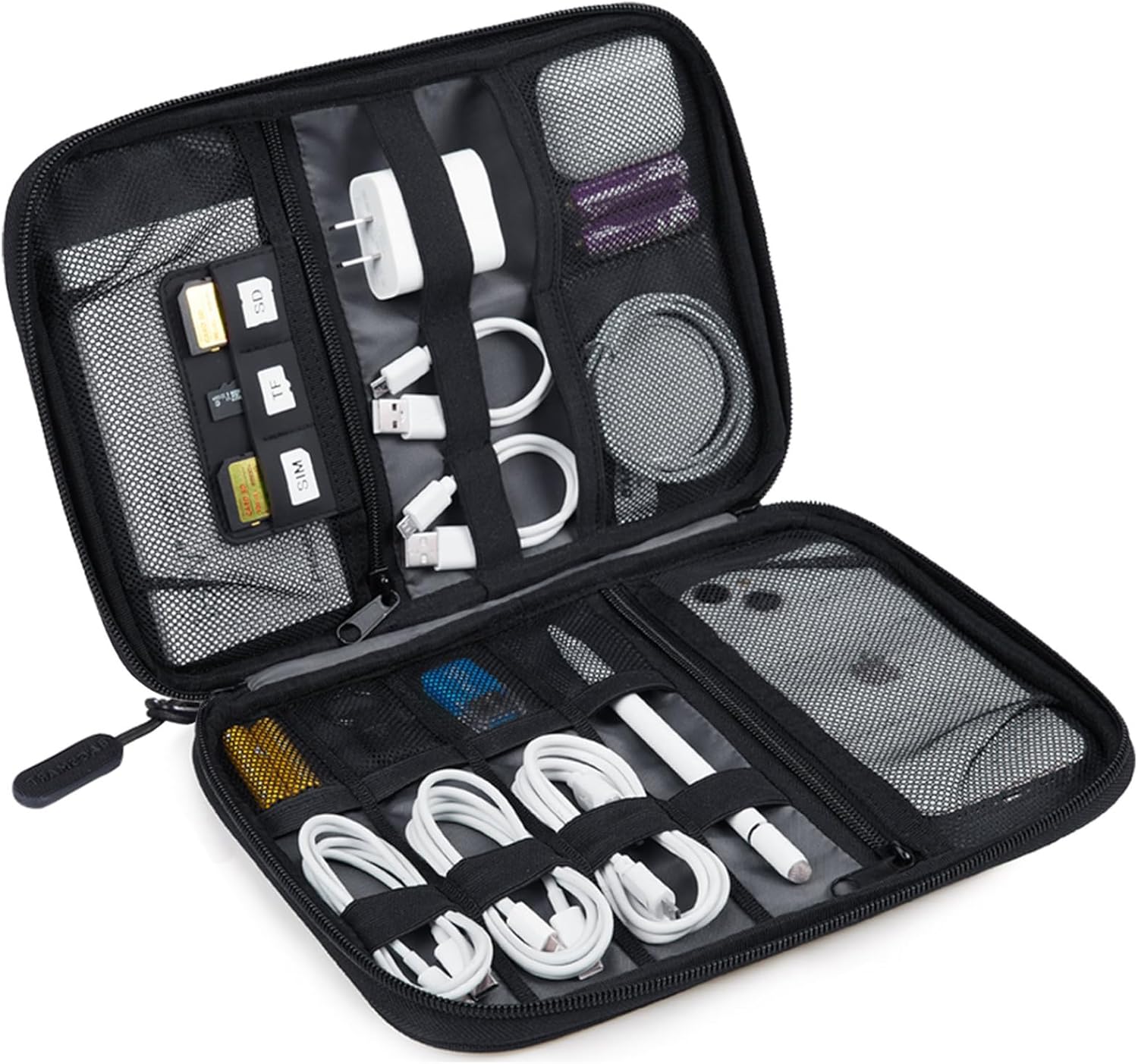Tech Accessories Travel Bag - Large Electronics Travel Organizer Case, Tech