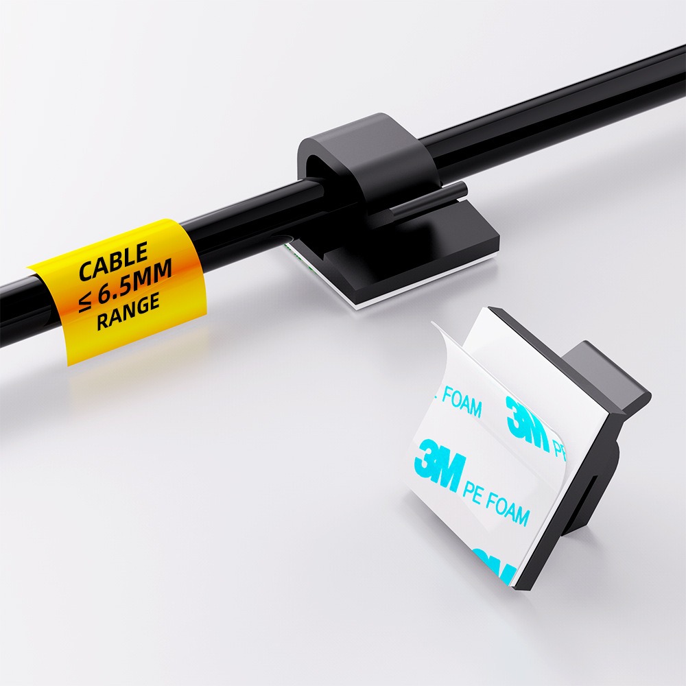 R Shape Transparent Plastic Ca - Desk Cable Clip บทวิจารณ์และราคา