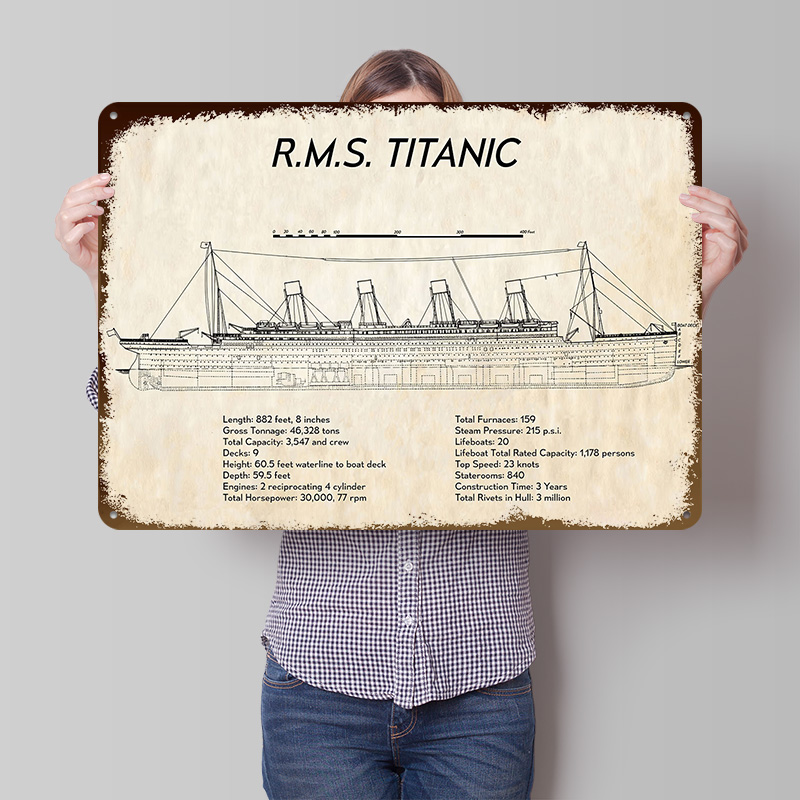 RMS TITANIC Tech Spec Tin Post - Tech Room Accessories บทวิจารณ์และราคา