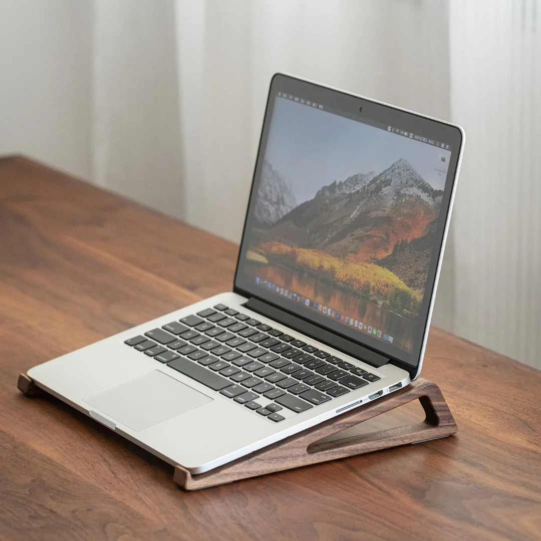 HeMu Walnut Wood Laptop Stand  - Laptop Stand Bamboo บทวิจารณ์และราคา