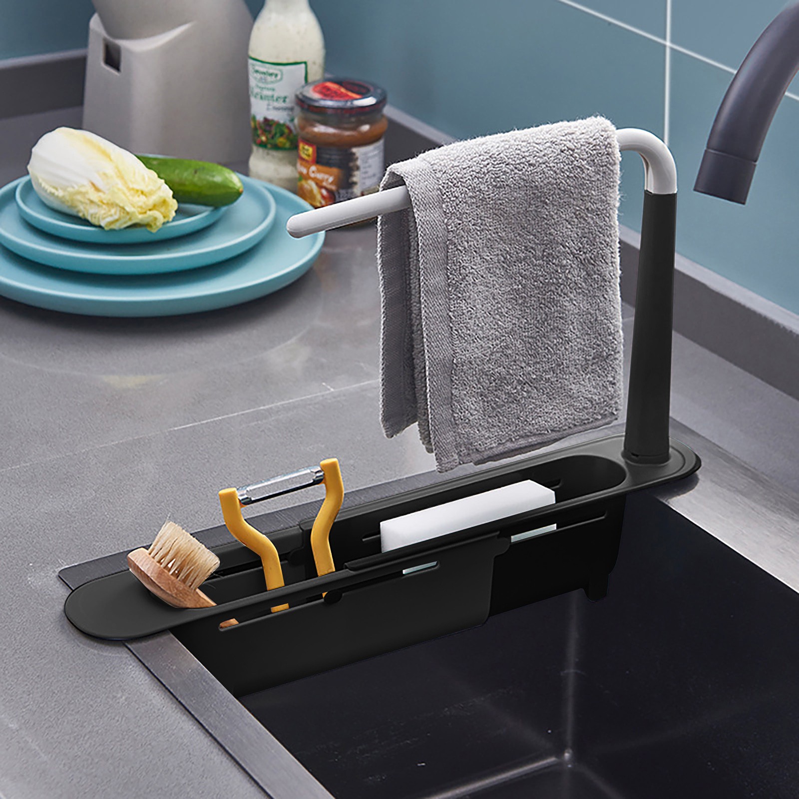 elescopic Sink Shelf Drainer R - Tech Accessories Organizer บทวิจารณ์และราคา