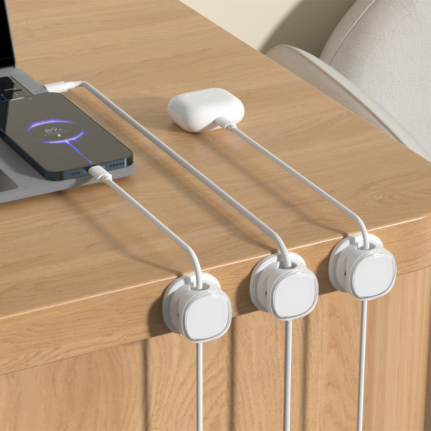 3/6/8/12PCS Magnetic Cable Cli - Desk Cable Clip บทวิจารณ์และราคา