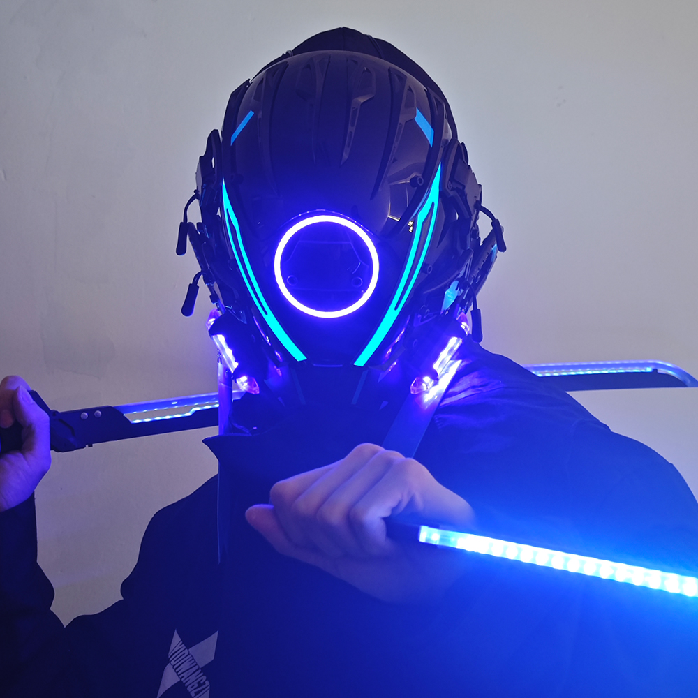 JAUPTO Punk Mask for Men, LED  - Tech Wear Accessories บทวิจารณ์และราคา