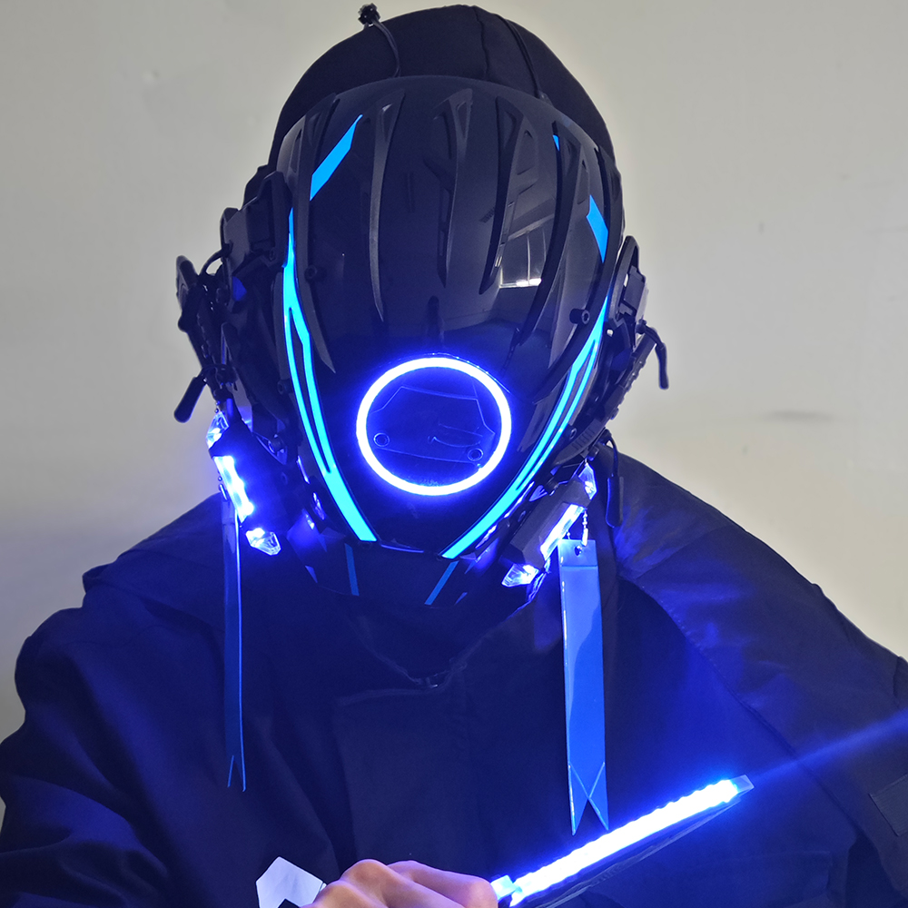 JAUPTO Punk Mask for Men, LED  - Tech Wear Accessories บทวิจารณ์และราคา