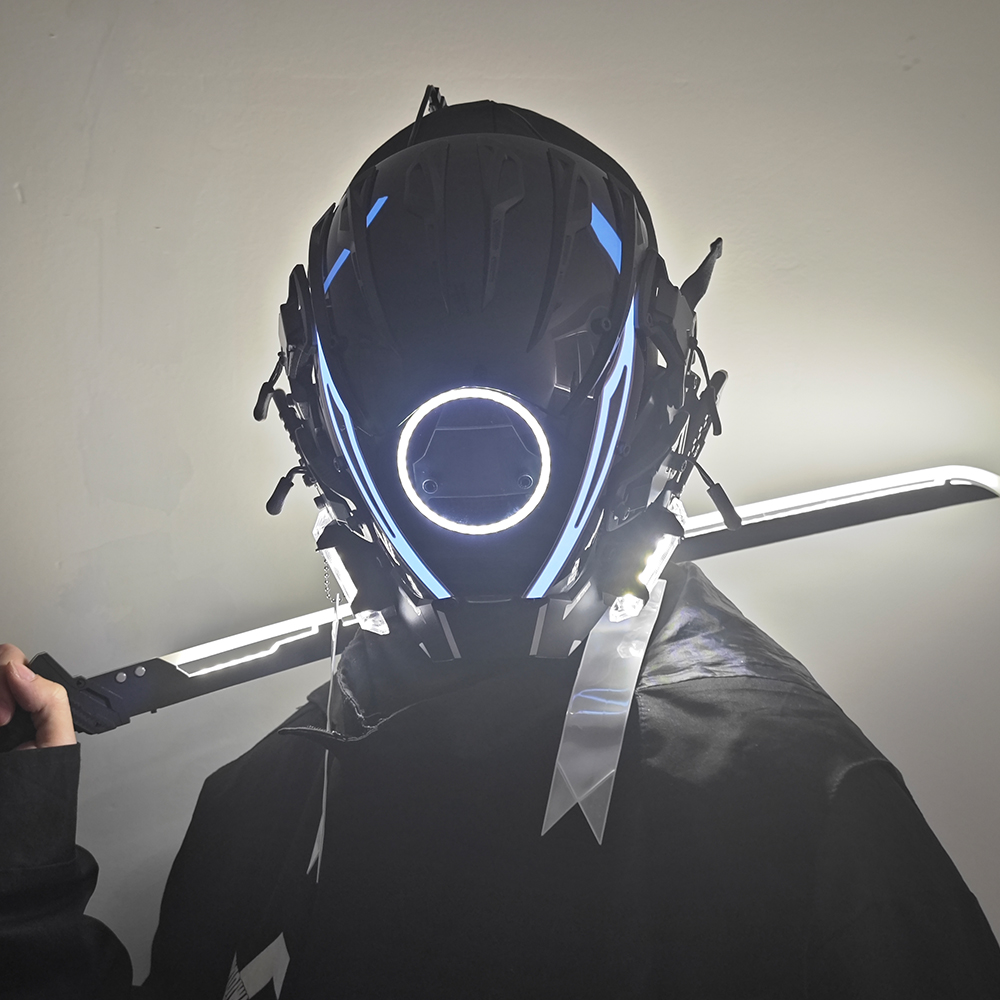 JAUPTO Punk Mask for Men, LED  - Tech Wear Accessories บทวิจารณ์และราคา