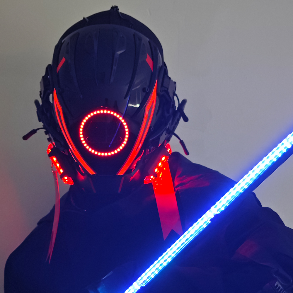 JAUPTO Punk Mask for Men, LED  - Tech Wear Accessories บทวิจารณ์และราคา