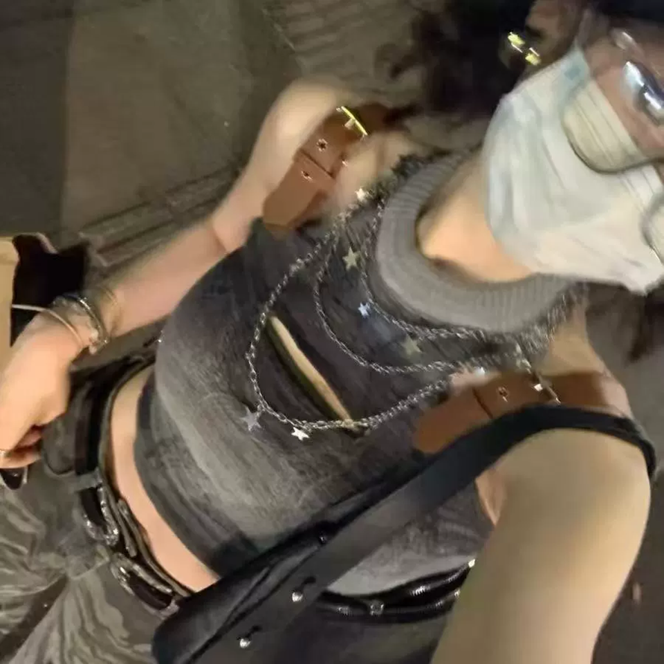 Sexy Y2K Layered Star Dangle P - Tech Wear Accessories บทวิจารณ์และราคา
