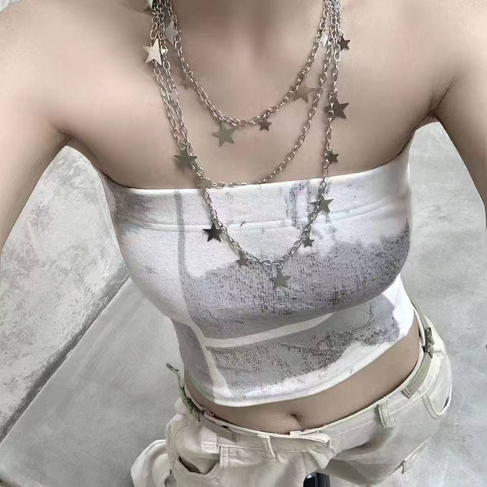 Sexy Y2K Layered Star Dangle P - Tech Wear Accessories บทวิจารณ์และราคา