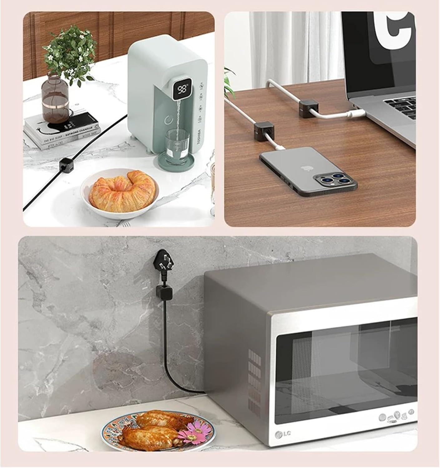 3 Pack Black Cord Organizer Sp - Desk Cable Clip บทวิจารณ์และราคา