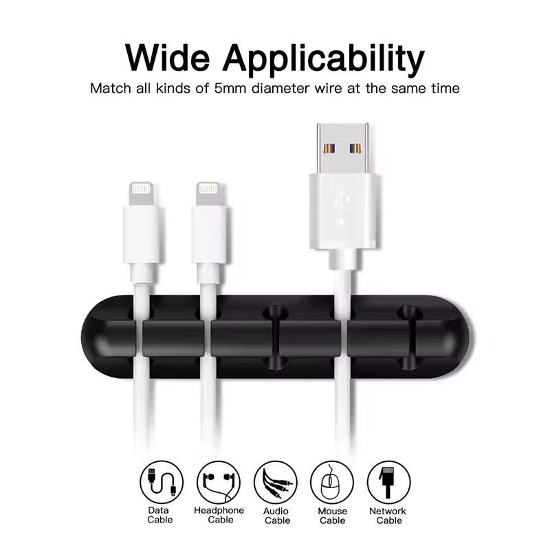 Silicone USB Cable Clip Winder - Desk Cable Clip บทวิจารณ์และราคา