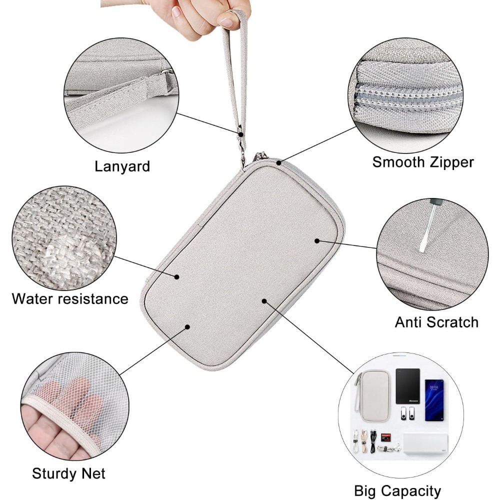 Portable Double Layer Electron - Tech Accessories Travel Bag บทวิจารณ์และราคา