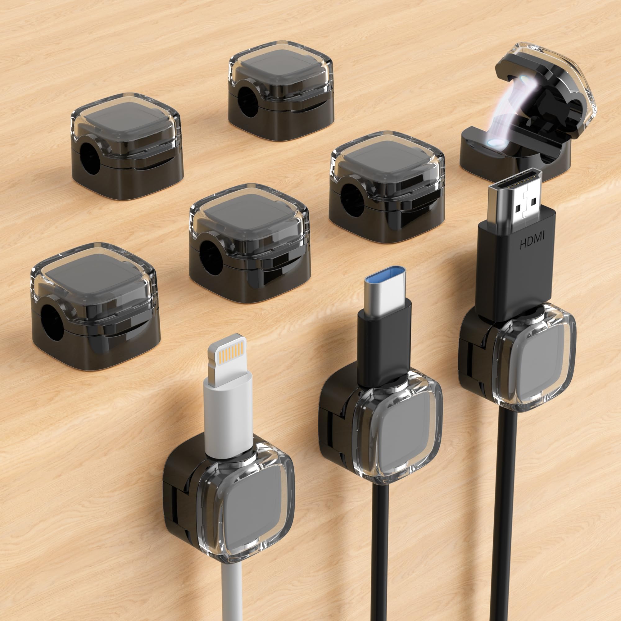 6pcs Magnetic Cable Management - Desk Cable Clip บทวิจารณ์และราคา
