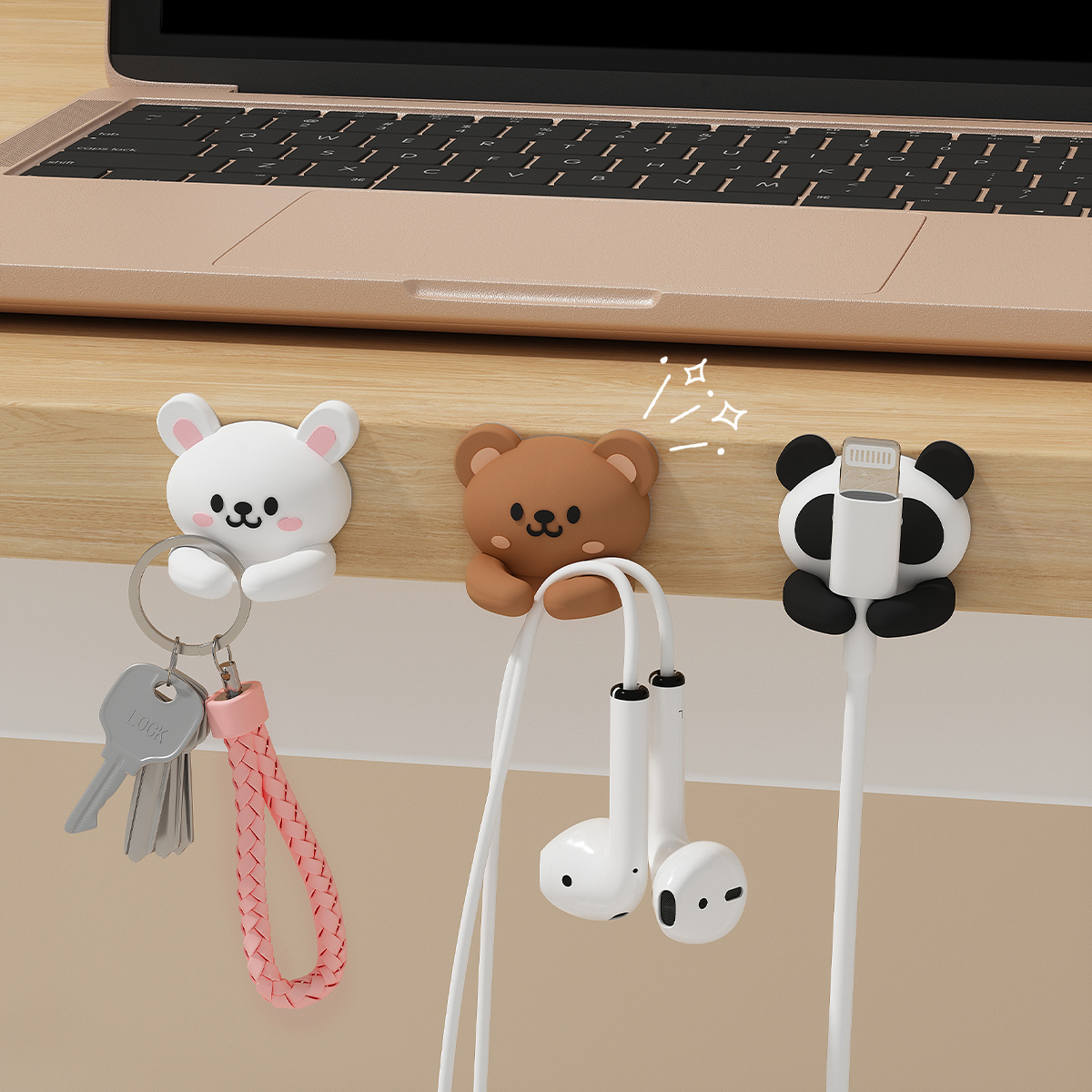 2/3pcs Cute Cartoon Desktop Ca - Desk Cable Clip บทวิจารณ์และราคา