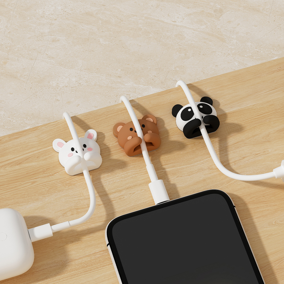 2/3pcs Cute Cartoon Desktop Ca - Desk Cable Clip บทวิจารณ์และราคา