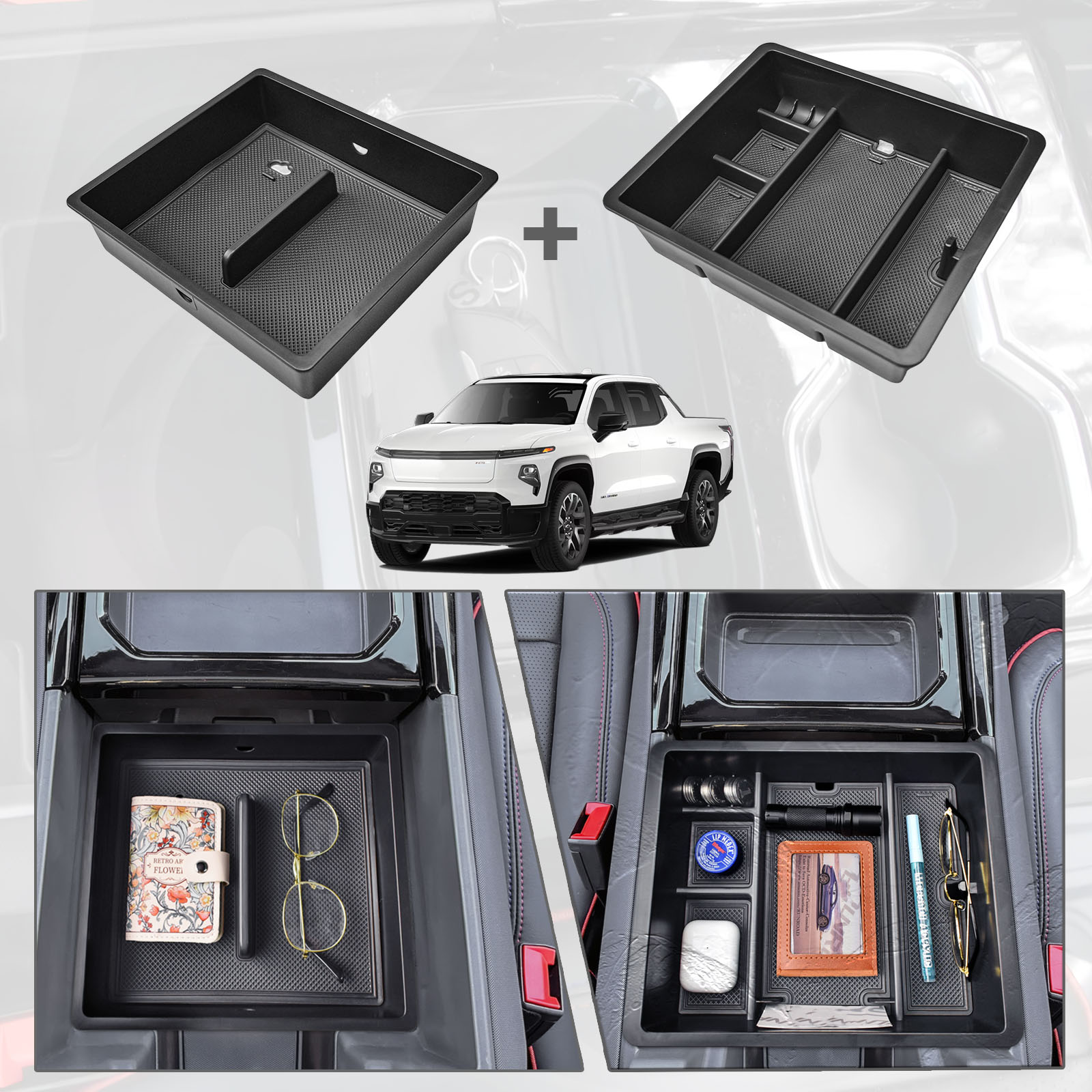 Center Console Organizer for 2 - Tech Accessories Organizer บทวิจารณ์และราคา