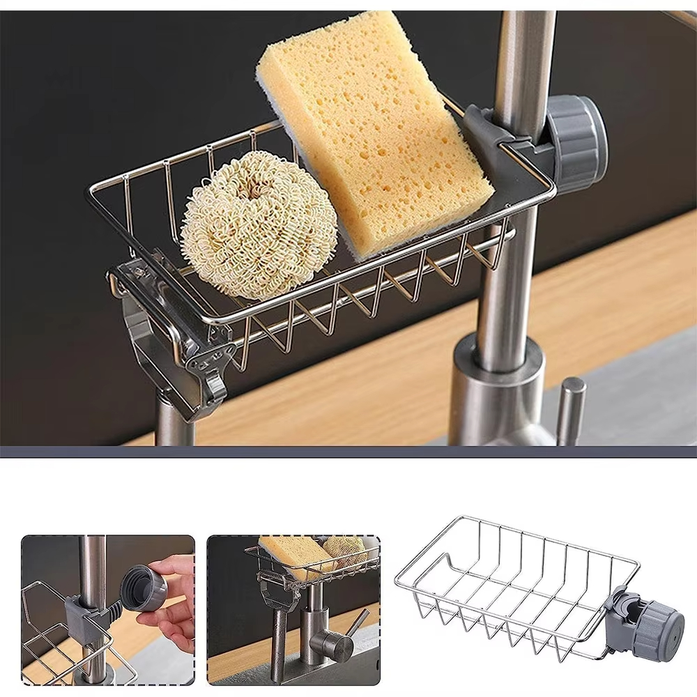 Kitchen Sink Drain Rack Sponge - Tech Accessories Organizer บทวิจารณ์และราคา