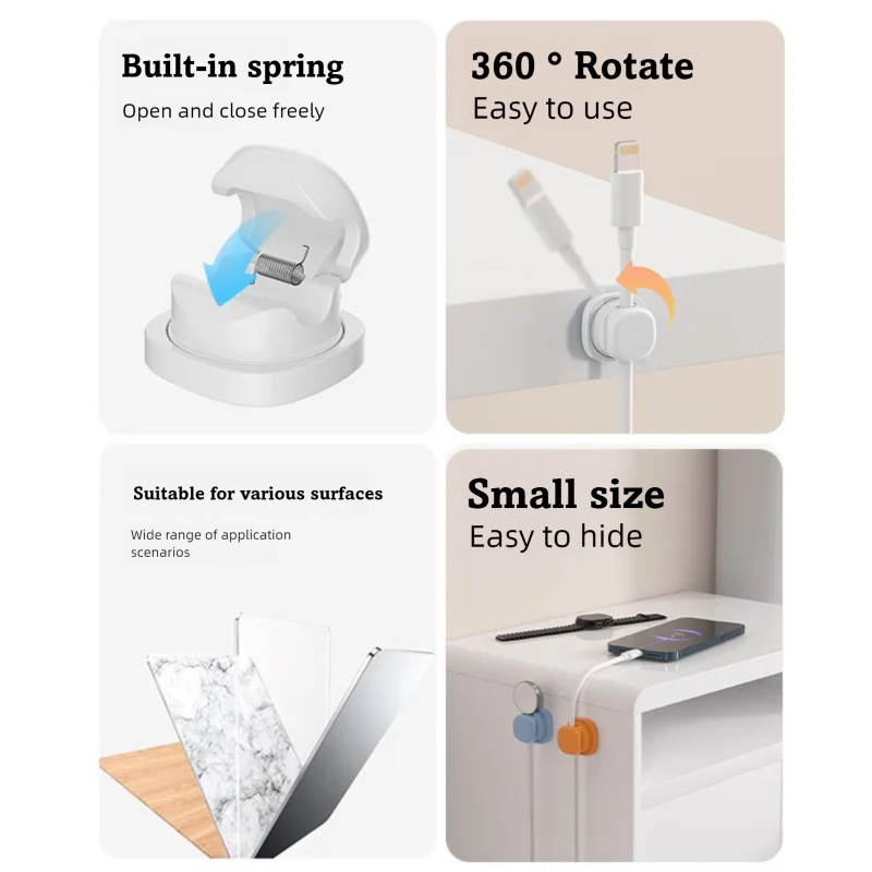 adhesive cable organizer Cable - Desk Cable Clip บทวิจารณ์และราคา