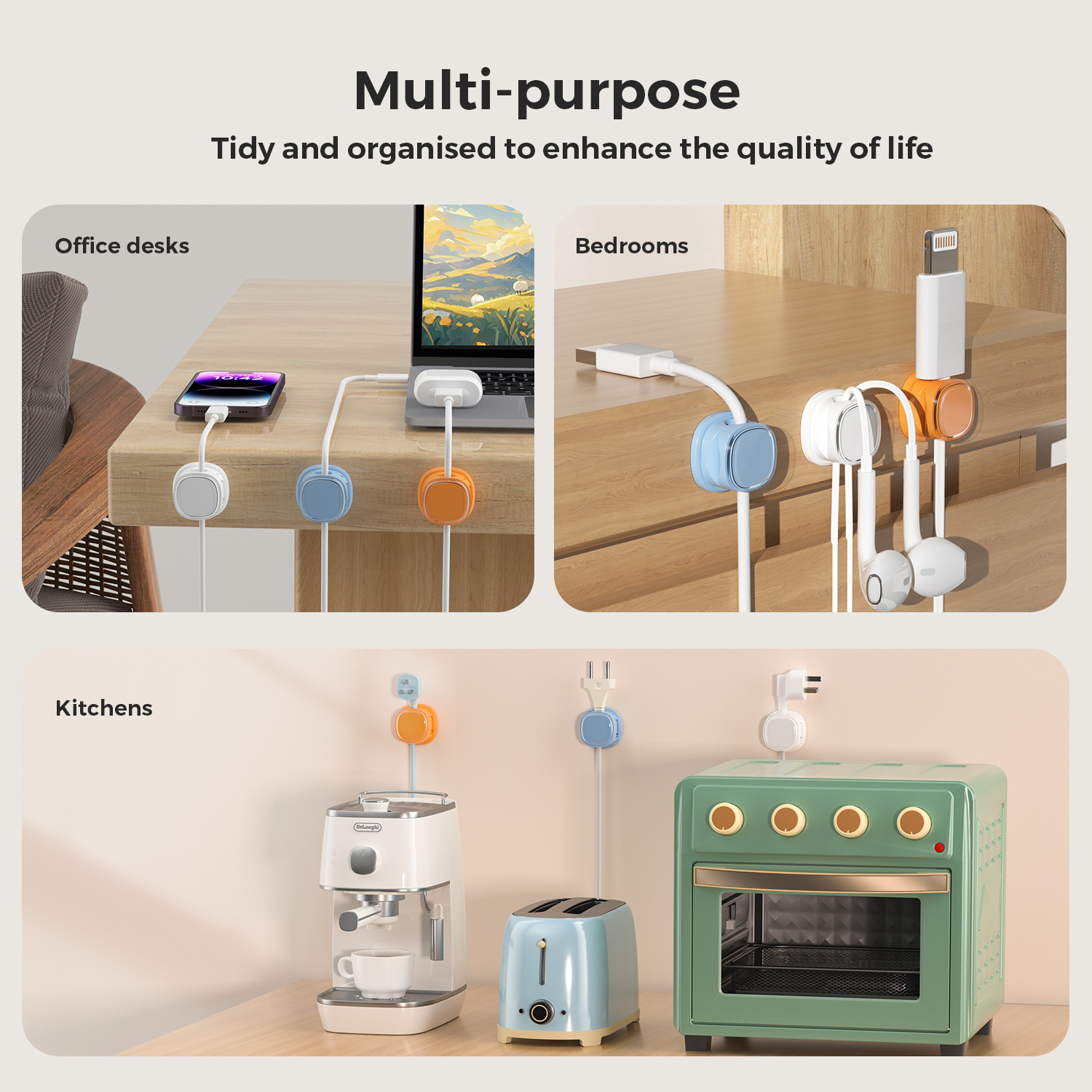 adhesive cable organizer Cable - Desk Cable Clip บทวิจารณ์และราคา