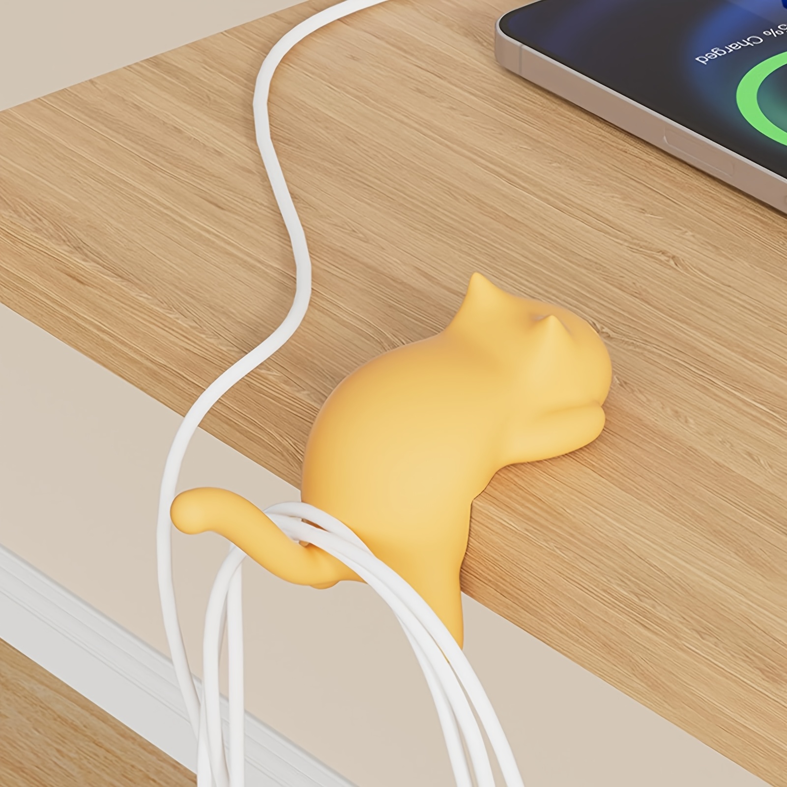 1pc Colorful Cat-Shaped Desk H - Desk Cable Clip บทวิจารณ์และราคา