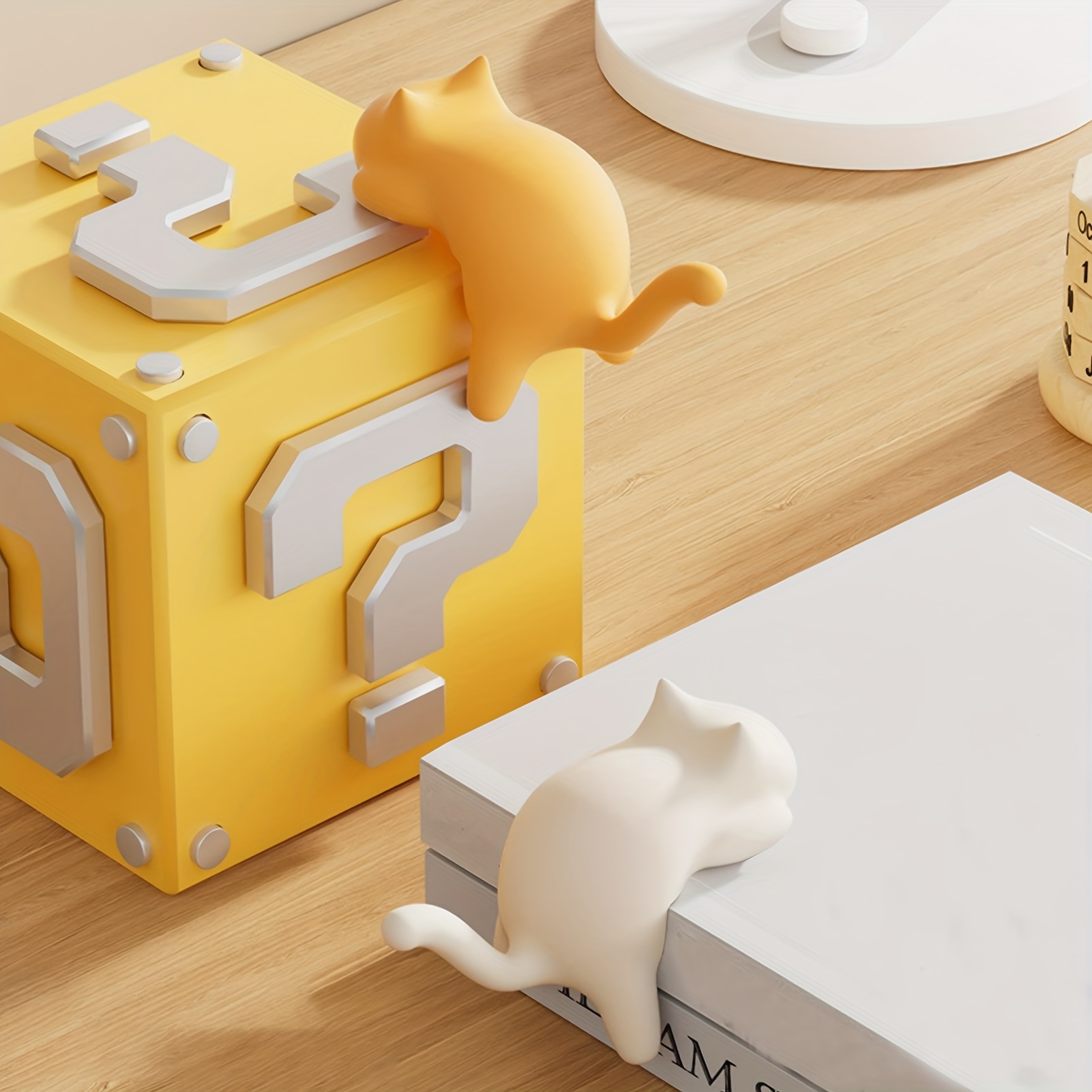 1pc Colorful Cat-Shaped Desk H - Desk Cable Clip บทวิจารณ์และราคา