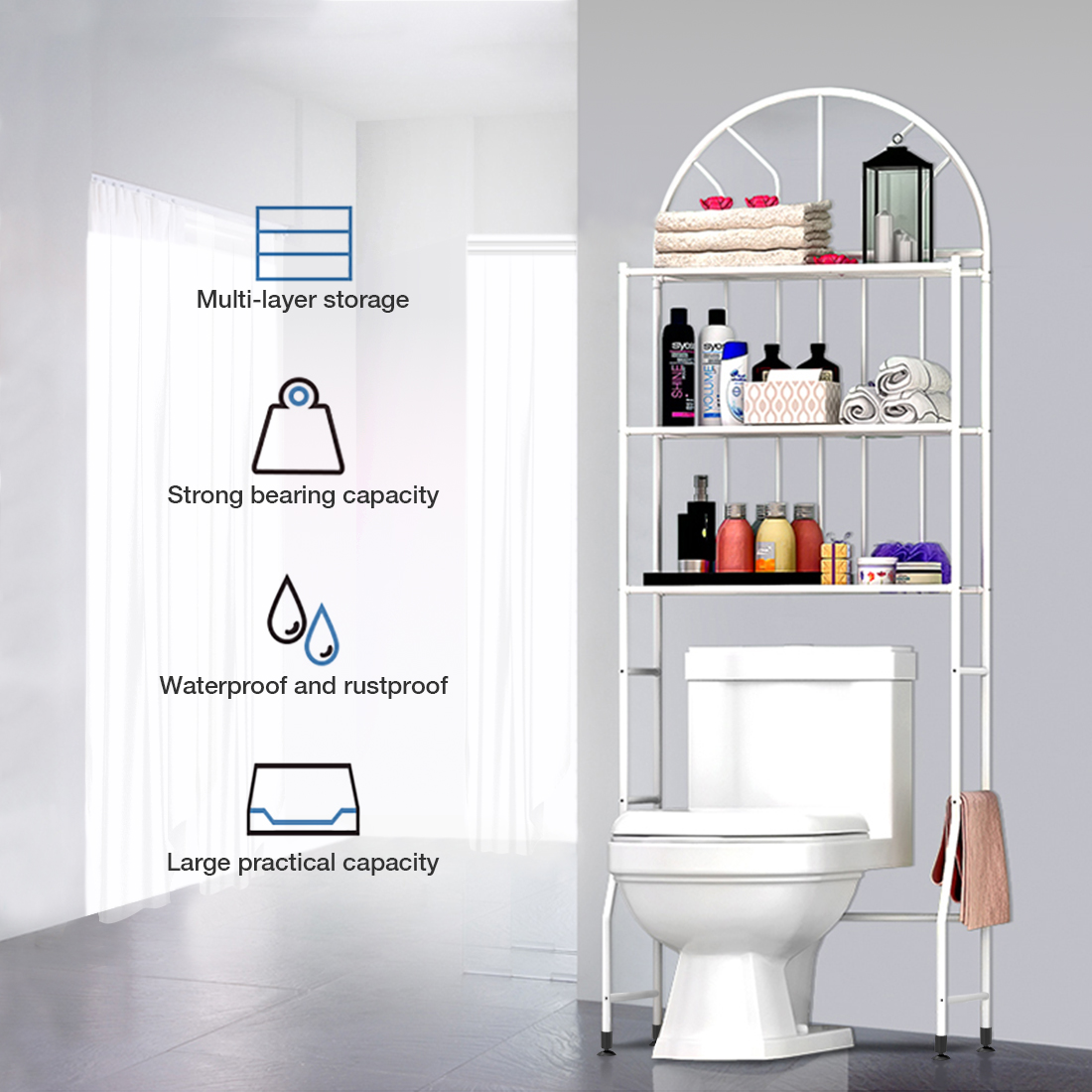 3 Shelf Bathroom Space Saver,O - Tech Accessories Organizer บทวิจารณ์และราคา
