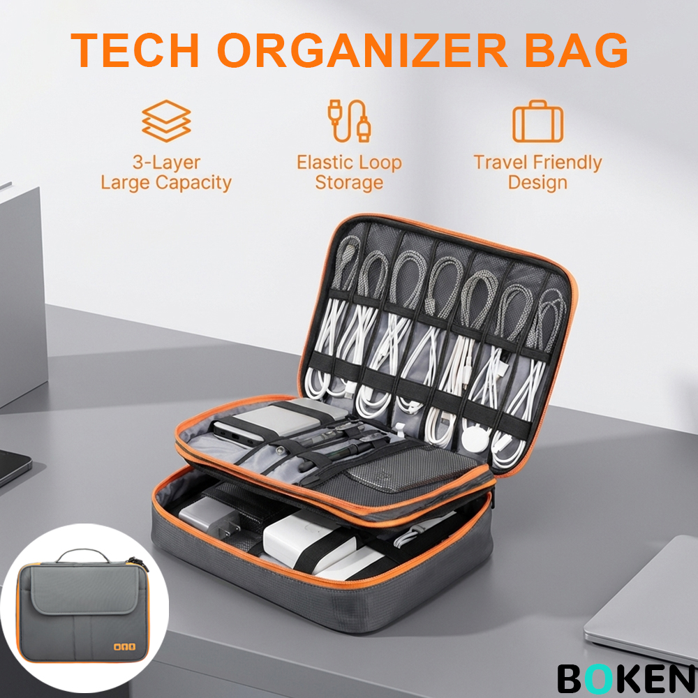 Large Capacity Tech Organizer  - Tech Accessories Travel Bag บทวิจารณ์และราคา