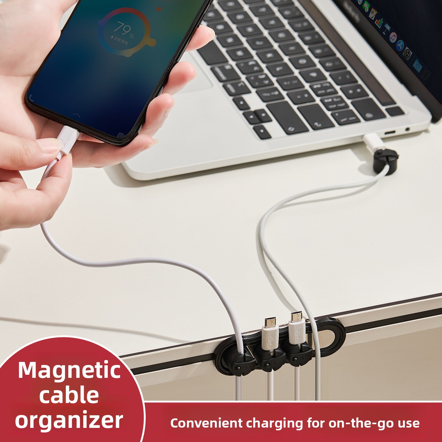 Magnetic Self-adhesive Cable O - Desk Cable Clip บทวิจารณ์และราคา