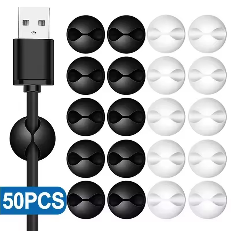 5/50Pcs Desktop Wall Cable Cli - Desk Cable Clip บทวิจารณ์และราคา