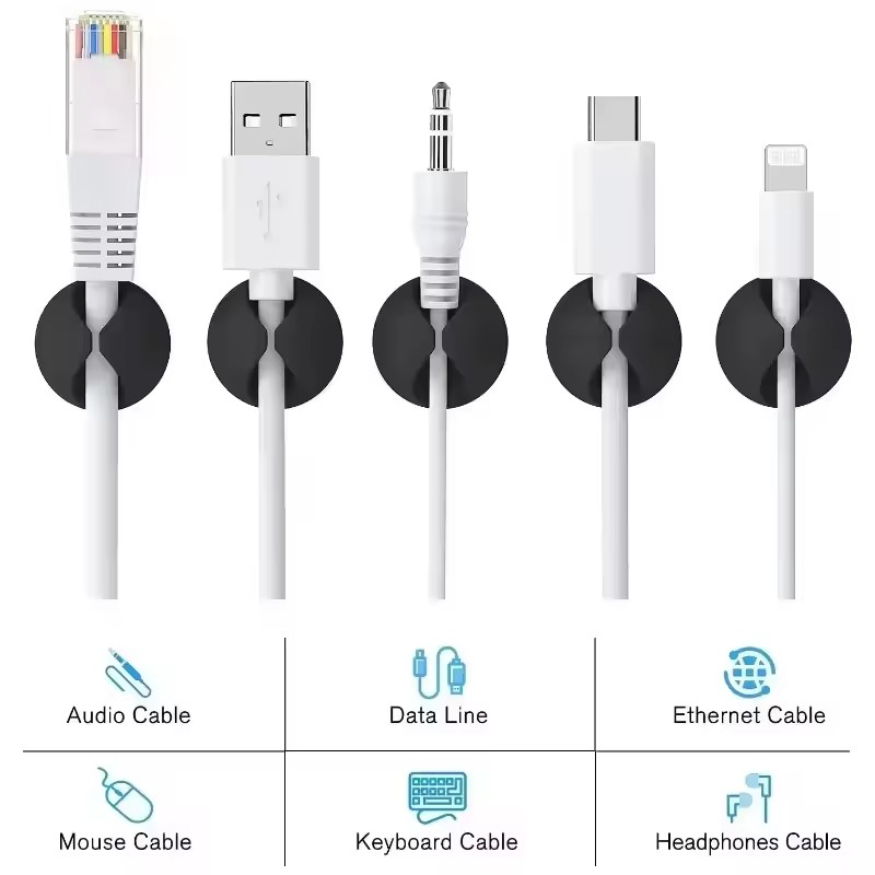 5/50Pcs Desktop Wall Cable Cli - Desk Cable Clip บทวิจารณ์และราคา