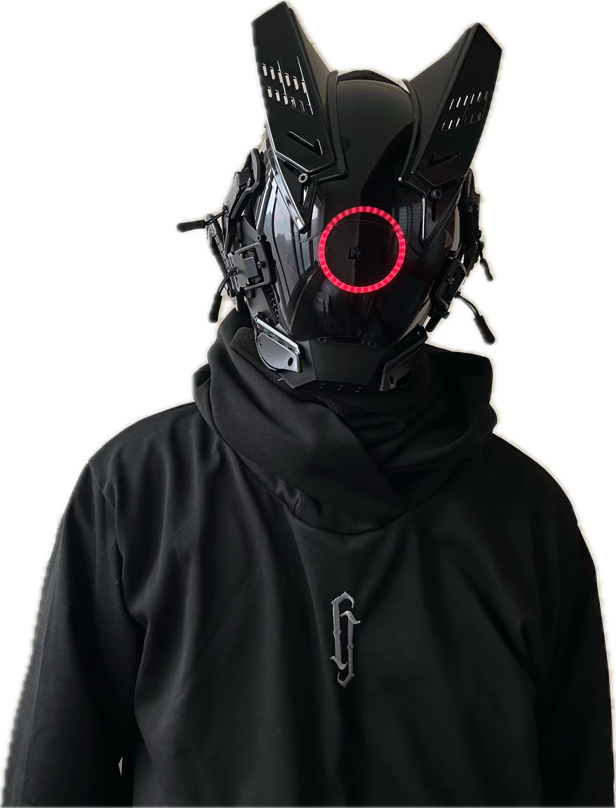 Cyberpunk LED Mask Cosplay Mas - Tech Wear Accessories บทวิจารณ์และราคา
