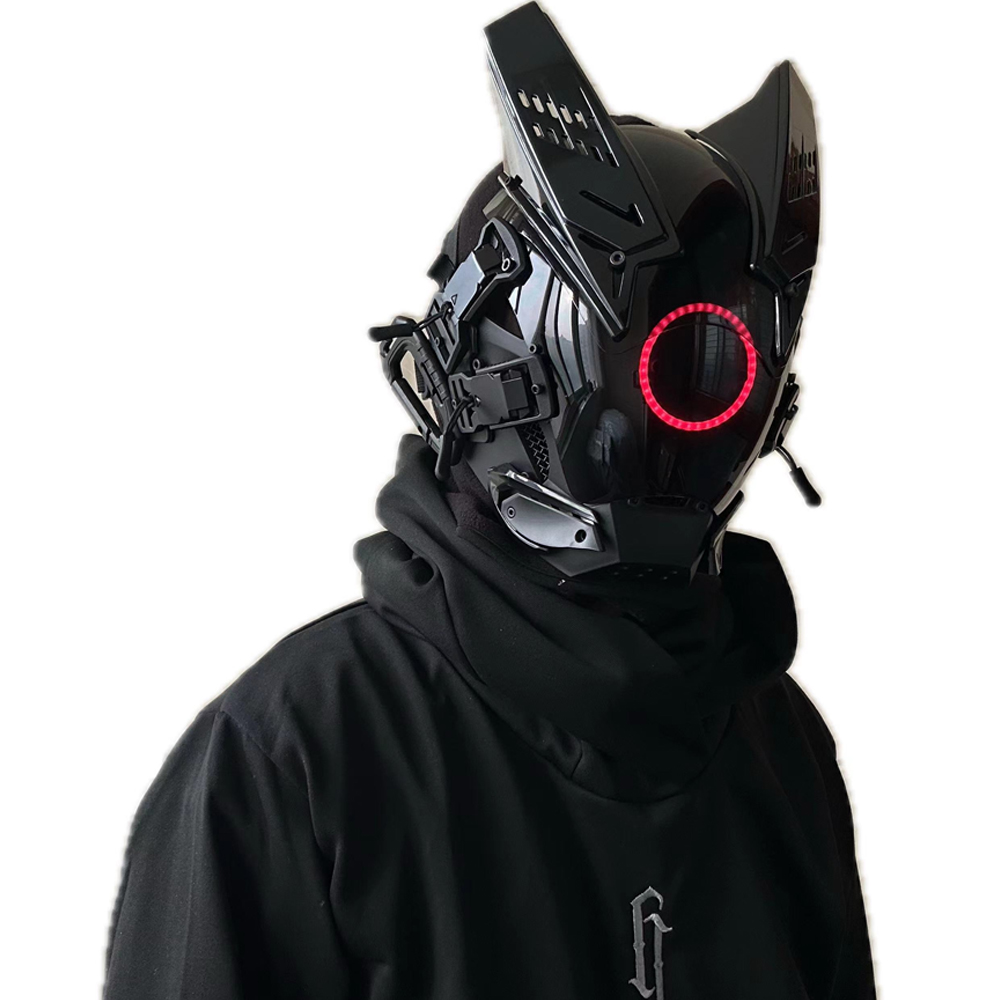 Cyberpunk LED Mask Cosplay Mas - Tech Wear Accessories บทวิจารณ์และราคา