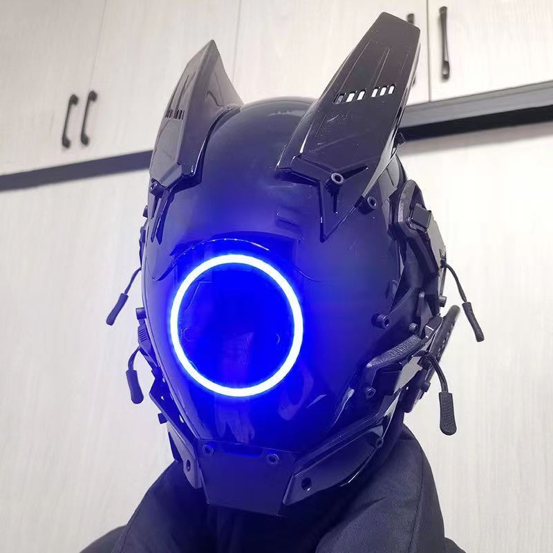 Cyberpunk LED Mask Cosplay Mas - Tech Wear Accessories บทวิจารณ์และราคา