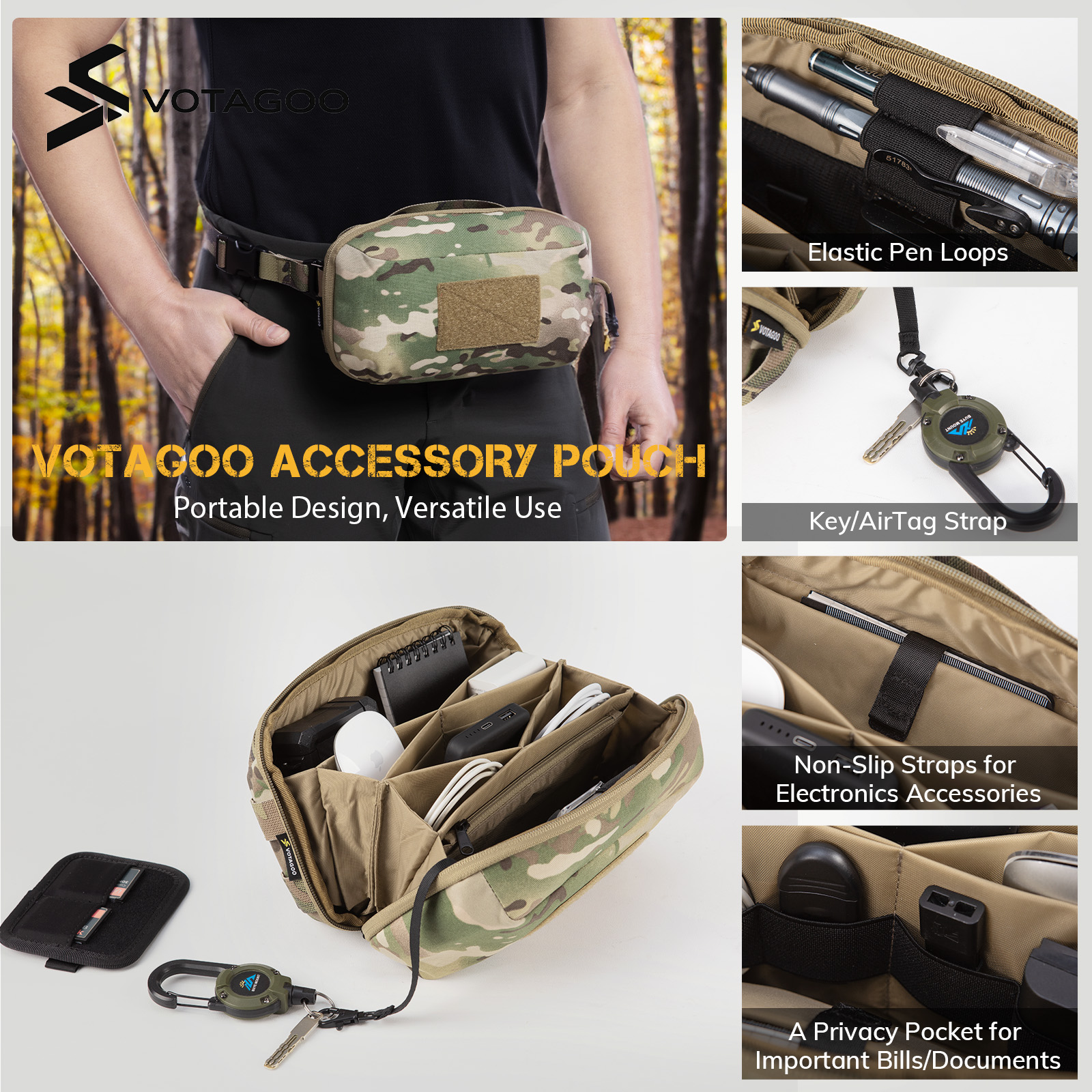 VOTAGOO Electronic Organizer T - Tech Accessories Travel Bag บทวิจารณ์และราคา