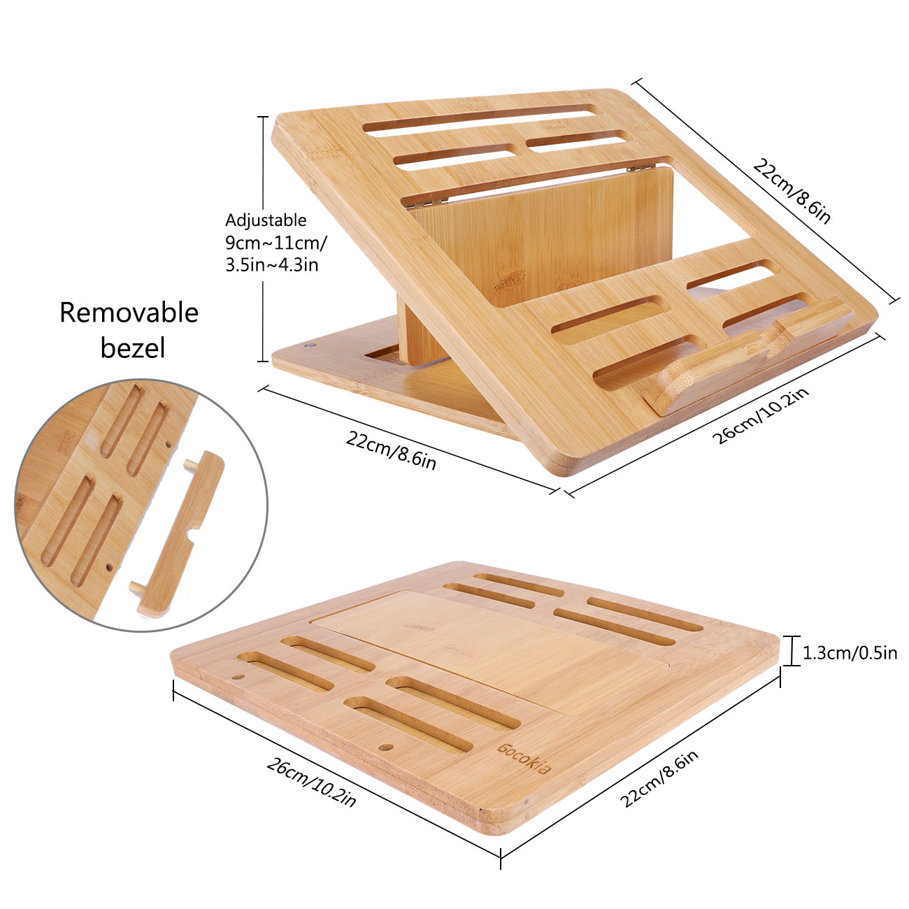 Bamboo Fodable Laptop Notebook - Laptop Stand Bamboo บทวิจารณ์และราคา