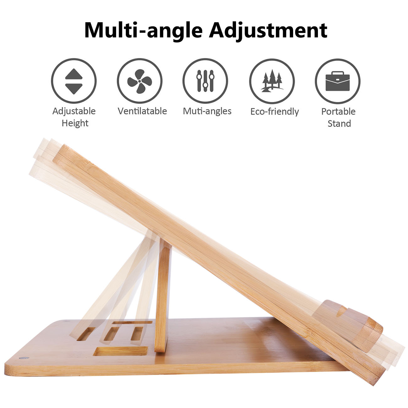 Bamboo Fodable Laptop Notebook - Laptop Stand Bamboo บทวิจารณ์และราคา