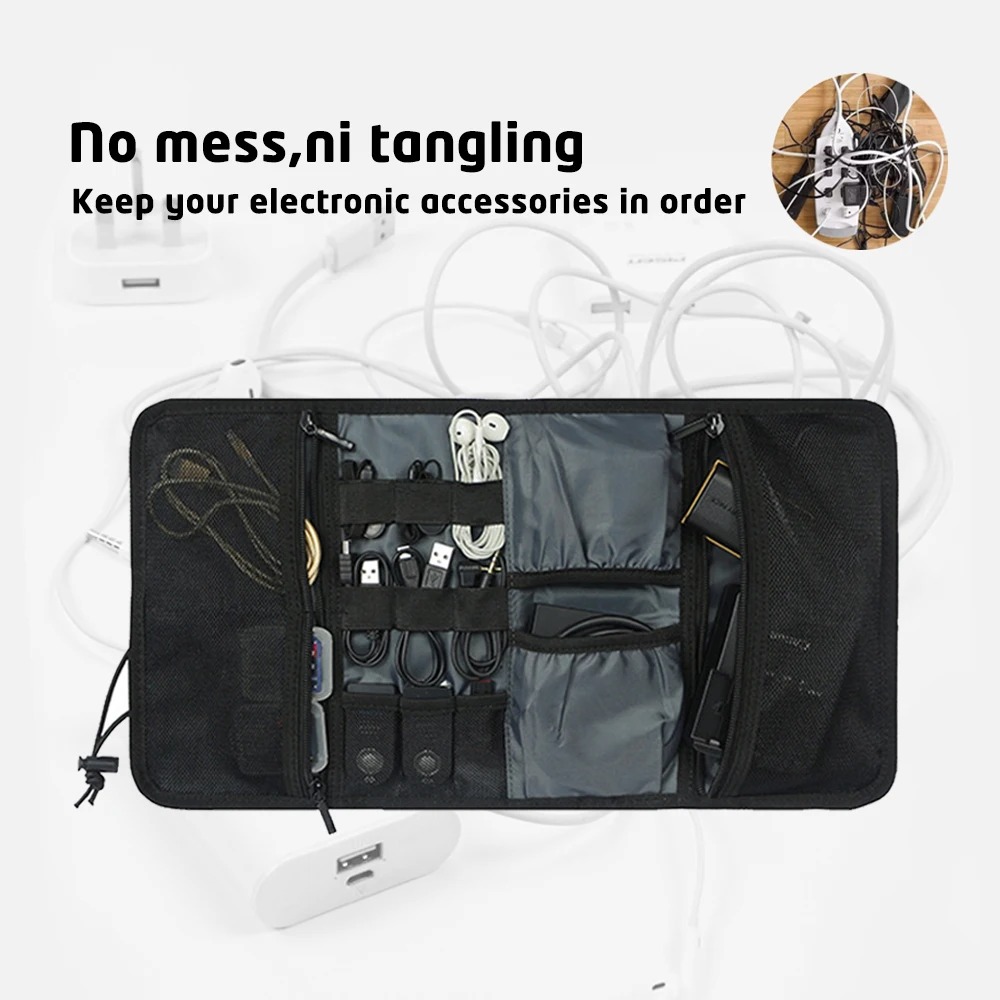 Electronic Organizer Cord Pouc - Tech Accessories Travel Bag บทวิจารณ์และราคา