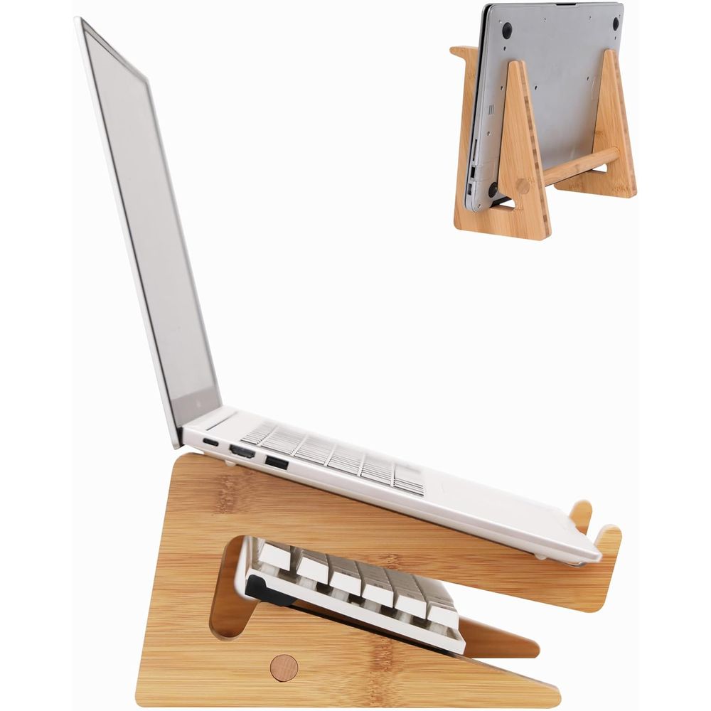 Laptop Stand - Wooden Desk, Ba - Laptop Stand Bamboo บทวิจารณ์และราคา