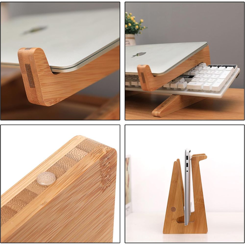 Laptop Stand - Wooden Desk, Ba - Laptop Stand Bamboo บทวิจารณ์และราคา