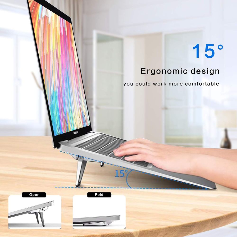 Portable Zinc Alloy Laptop Sta - Laptop Stand Bamboo บทวิจารณ์และราคา