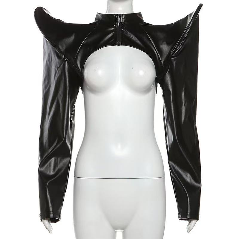 2024 Women Y2k Pu Leather Jack - Tech Wear Accessories บทวิจารณ์และราคา