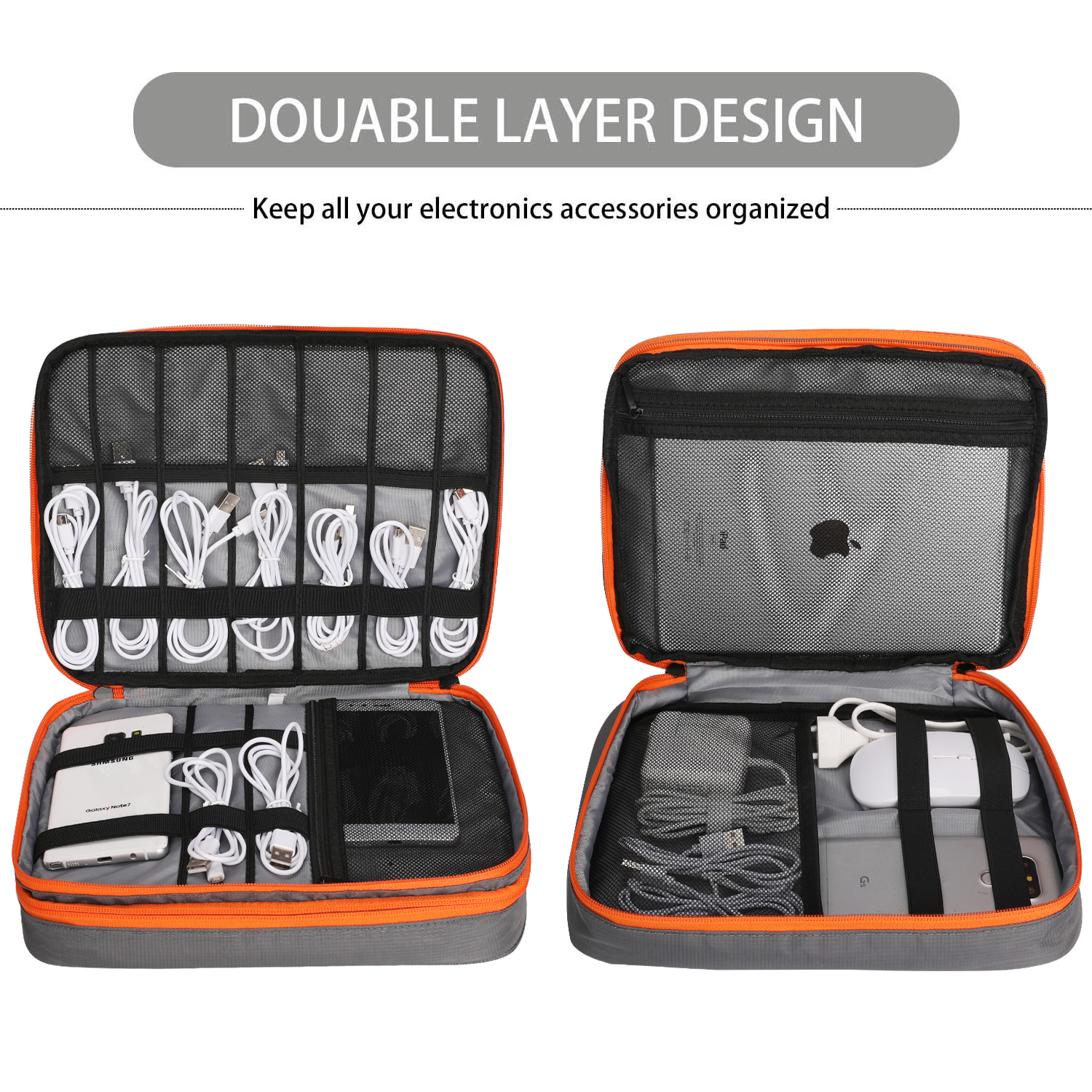 Double Layers Large Capacity T - Tech Accessories Organizer บทวิจารณ์และราคา